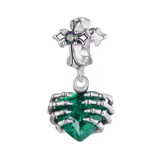 Skeleton Heart Charm