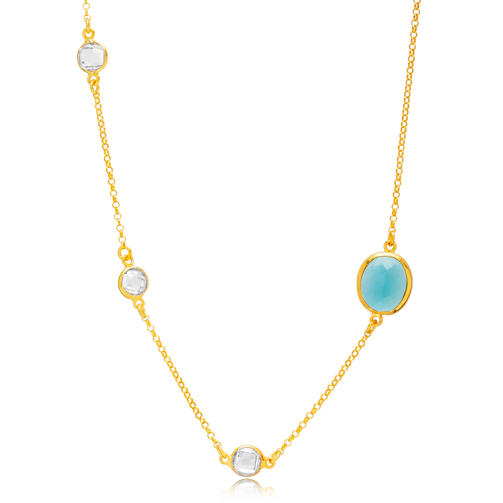 Ashlyn Aquamarine Quartz Necklace