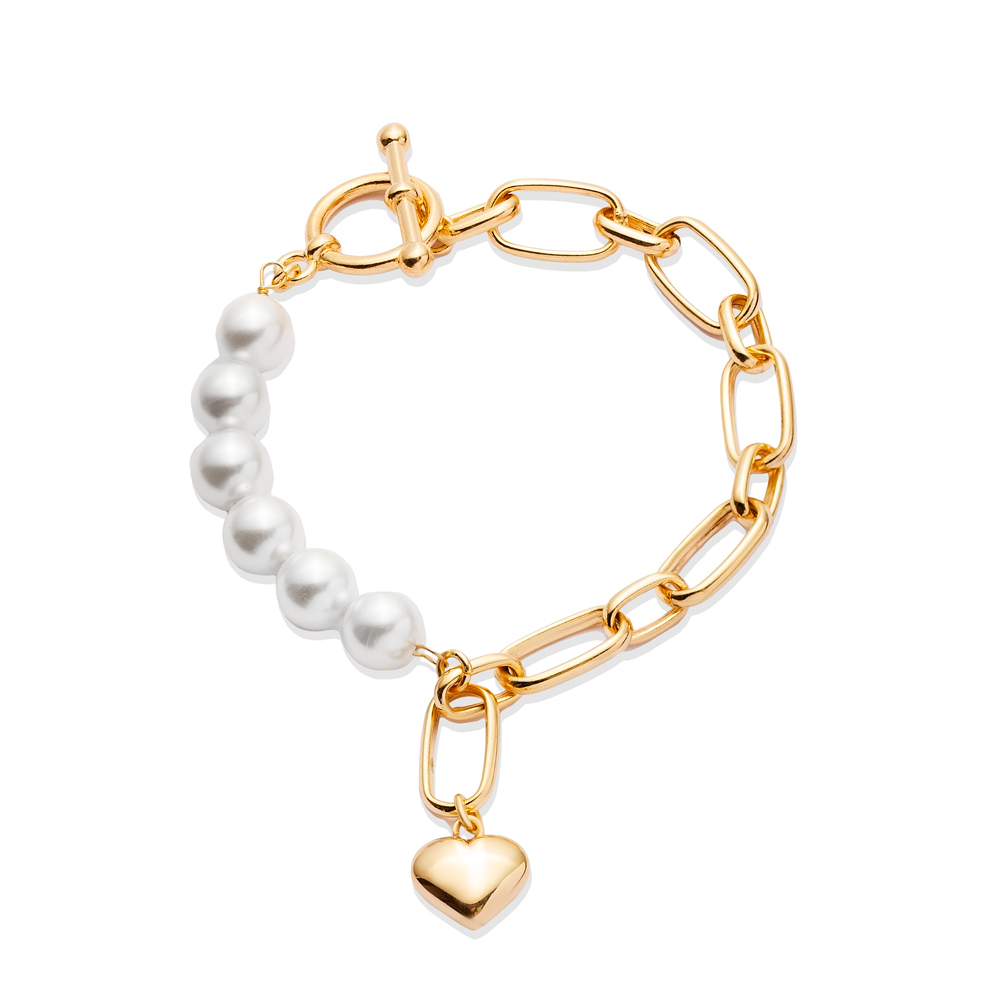 Behati Pearl Heart Bracelet