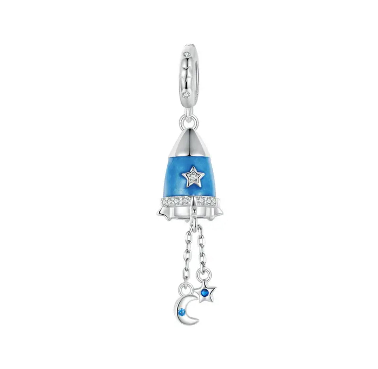 Blue Rocket Charm