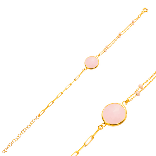 Catania Pink Quartz Bracelet