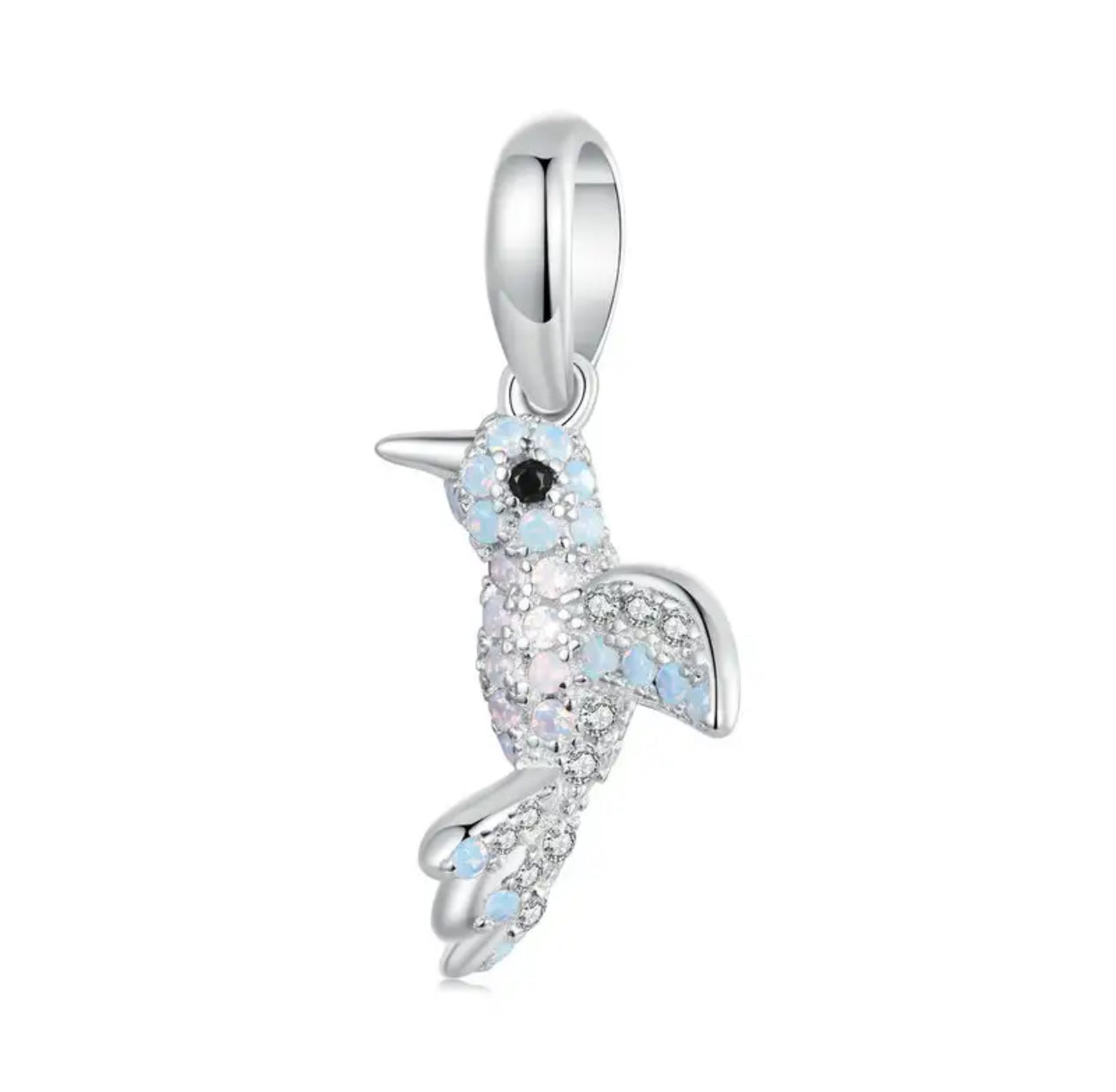 Crystal Hummingbird Charm