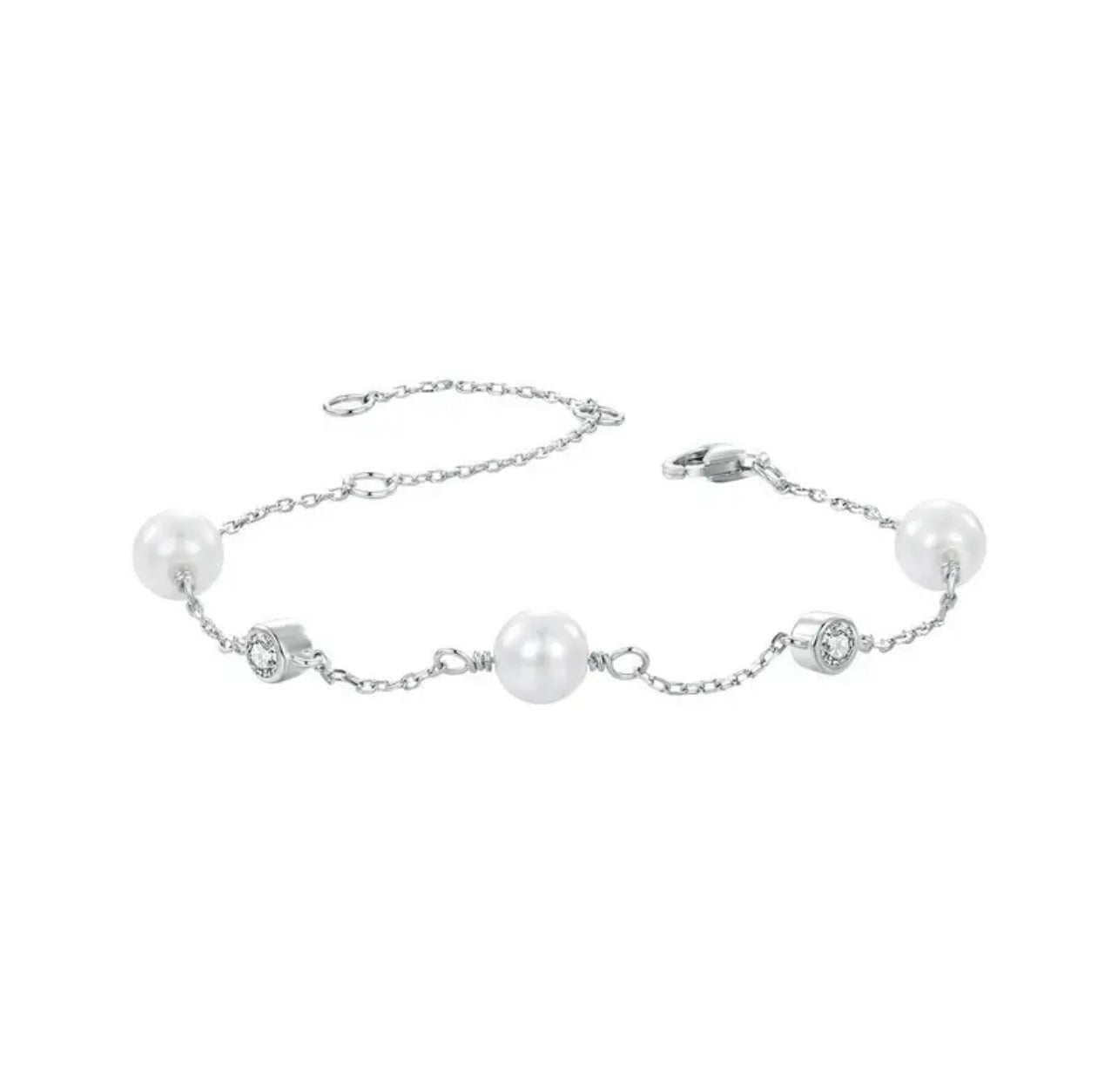 Esmarie Moissanite Pearl Bracelet