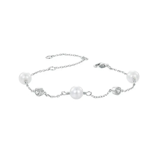 Esmarie Moissanite Pearl Bracelet