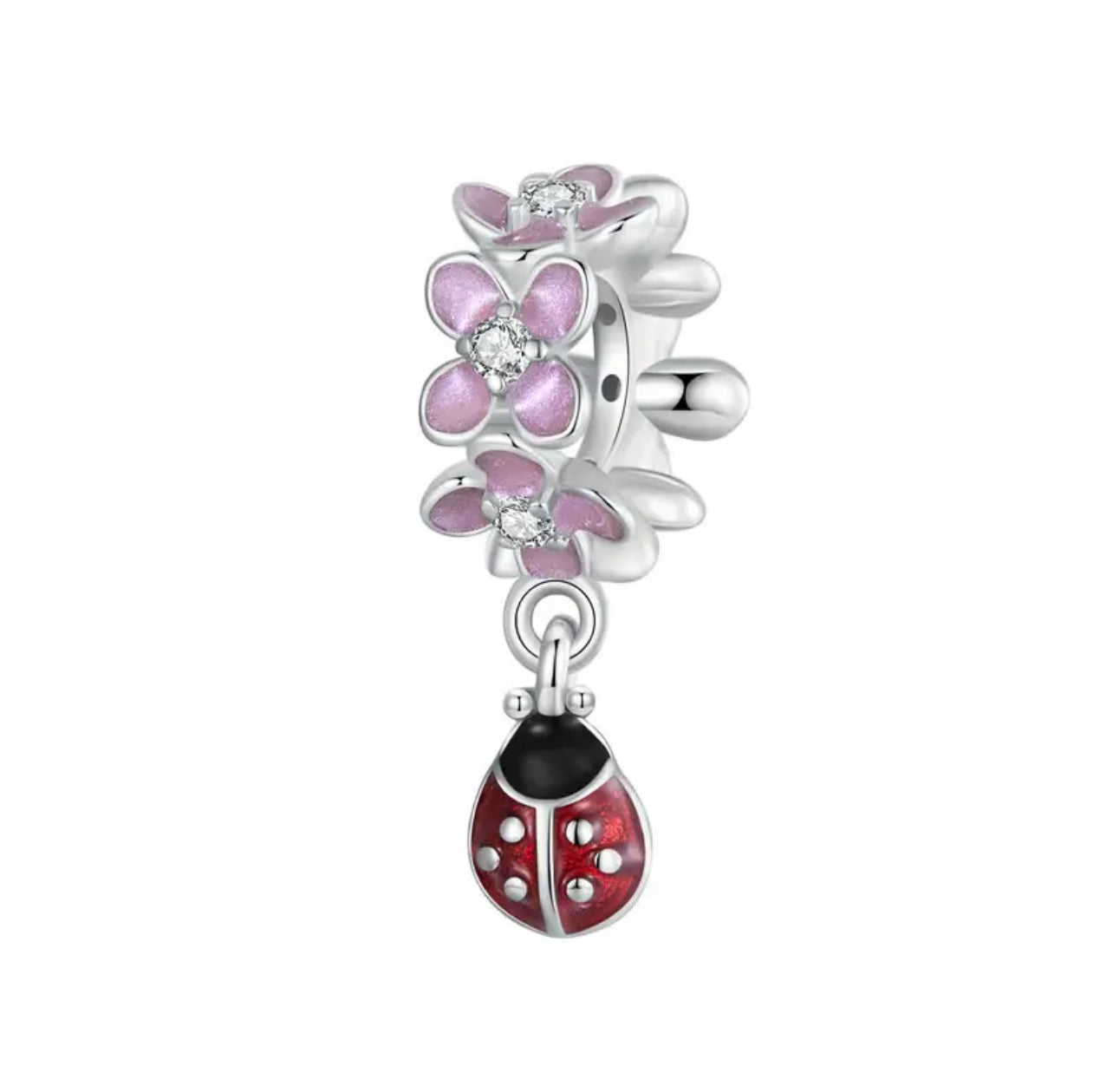 Floral Ladybug Charm