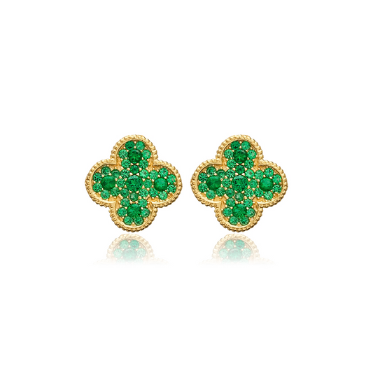 Journi Clover Earrings - Green