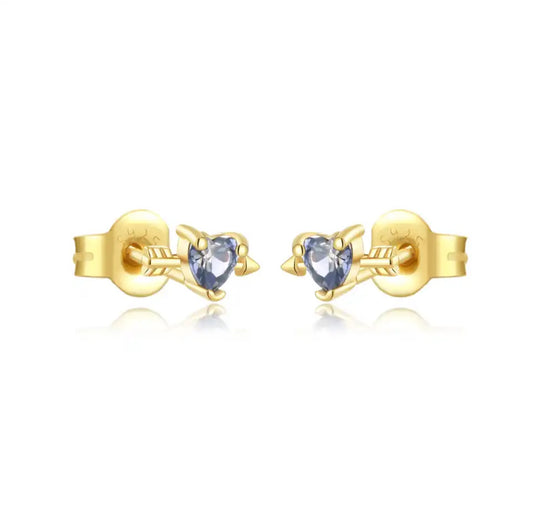 Keri Stud Earrings - Blue