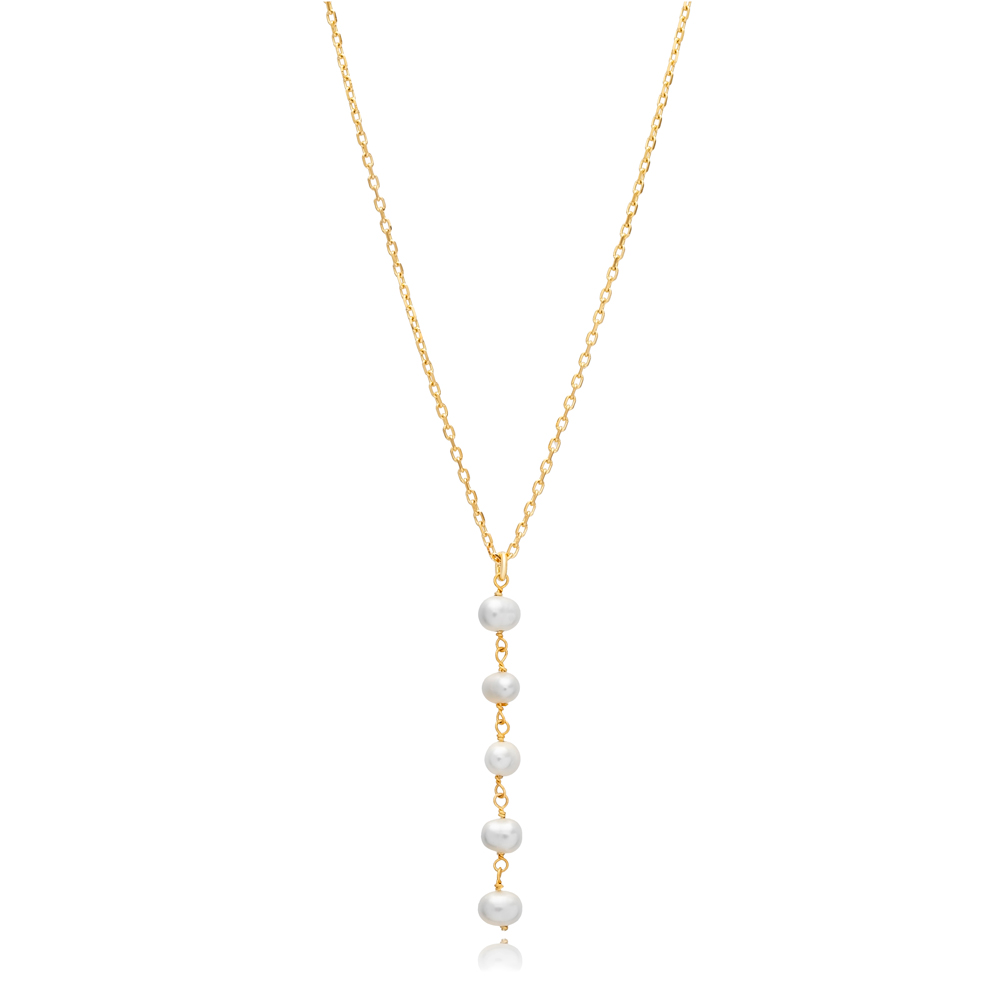 Laguna Pearl Lariat Necklace