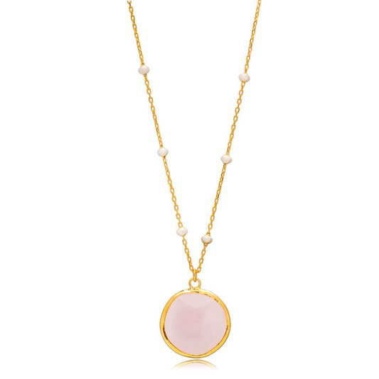 Letizia Pink Quartz Necklace