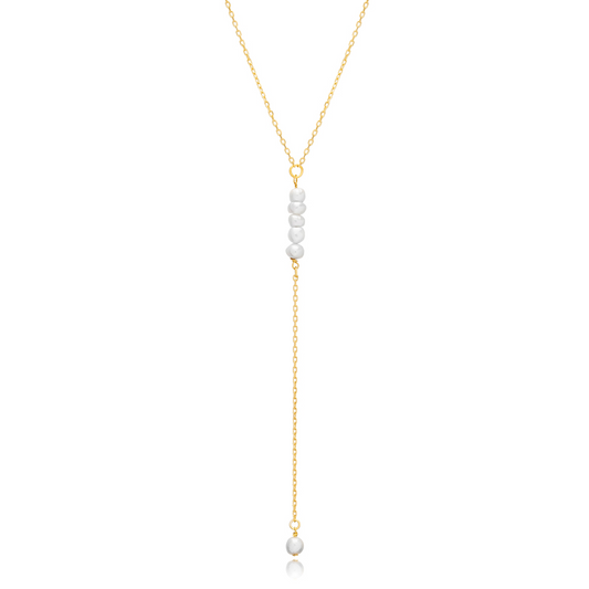 Maribeth Pearl Lariat Necklace