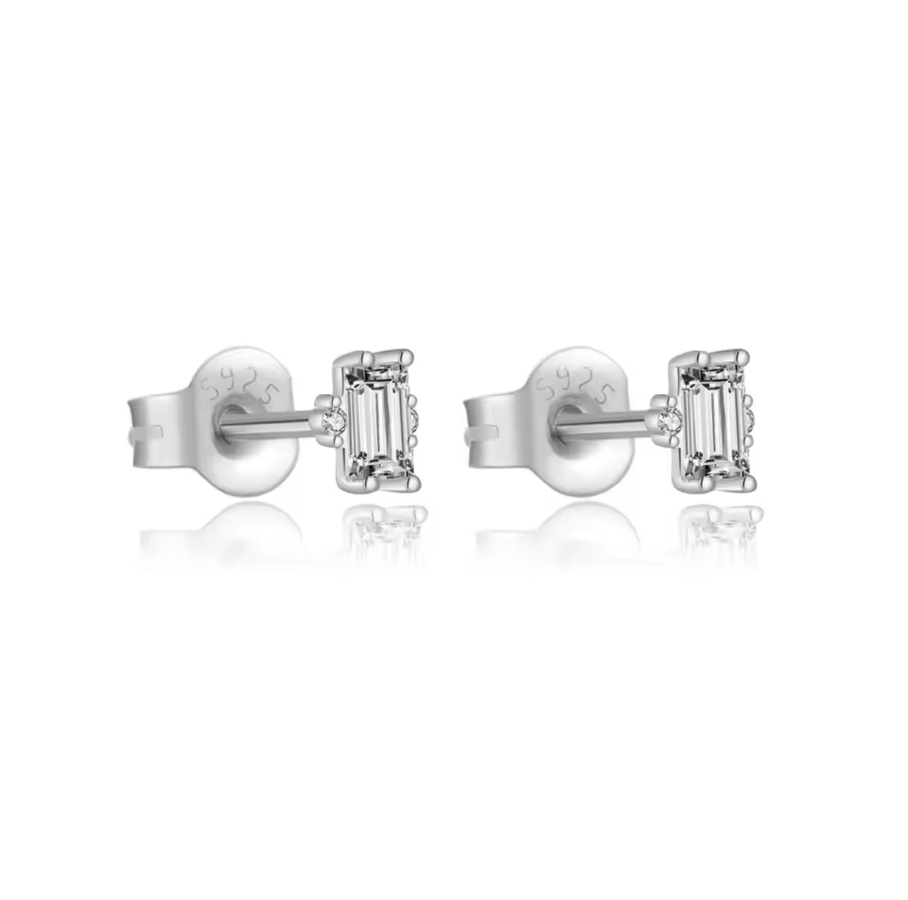 Maude Baguette Stud Earrings