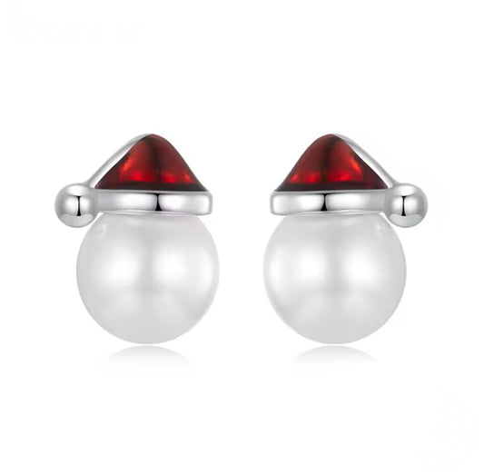 Mrs Claus Stud Earrings