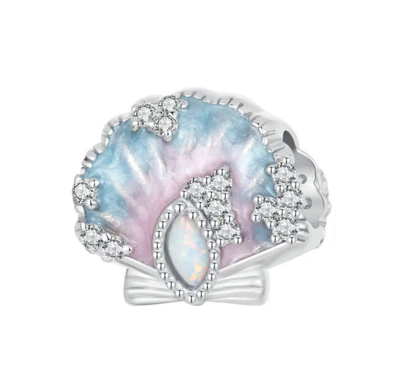 Opal Seashell Charm