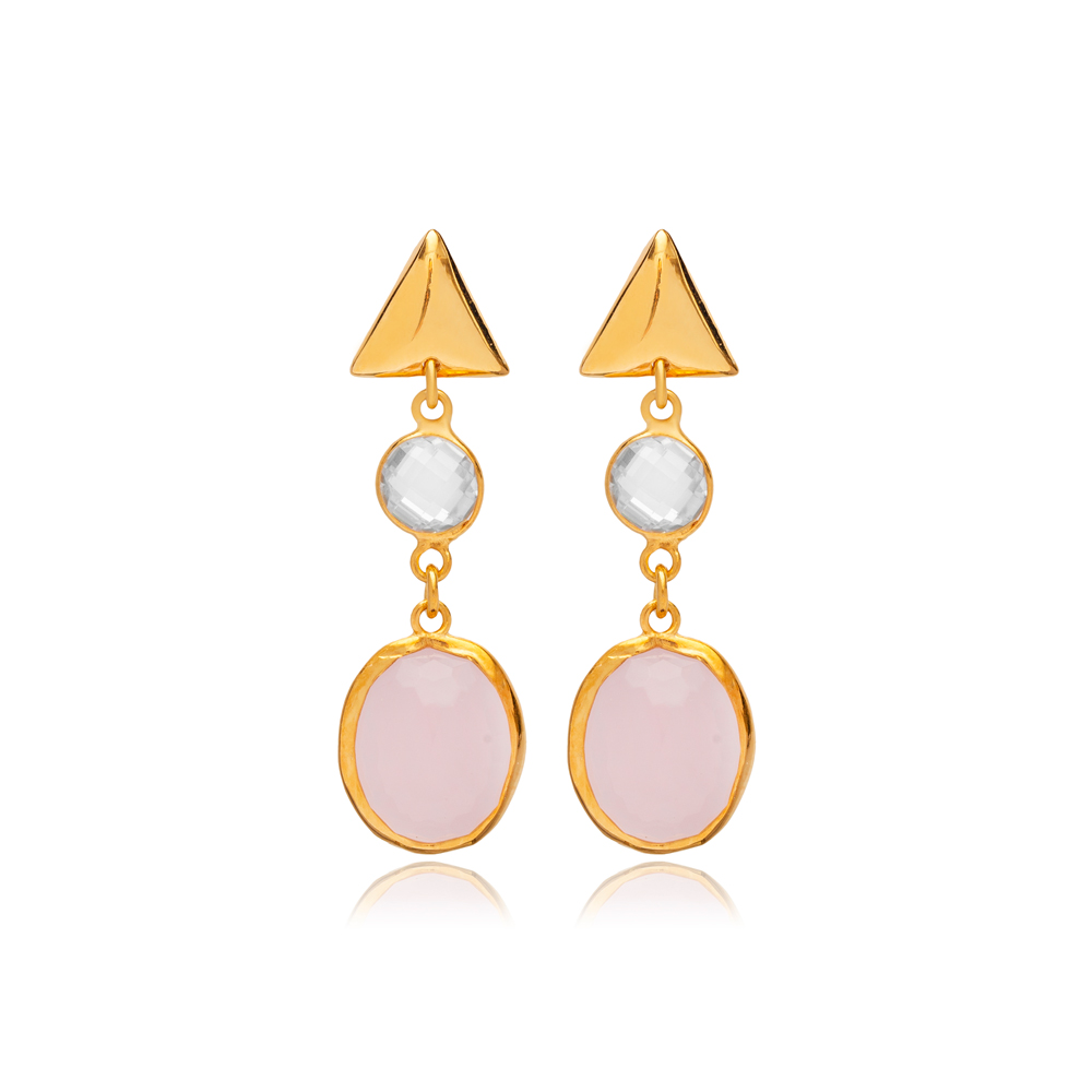 Raelyn Pink Quartz Earrings