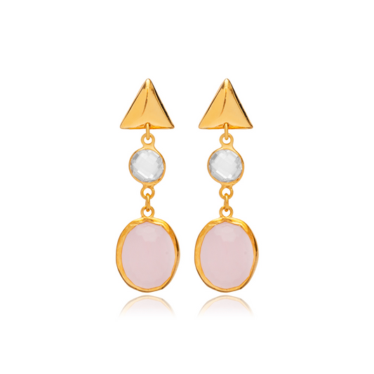 Raelyn Pink Quartz Earrings