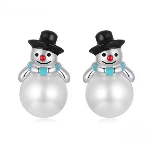 Snowman Stud Earrings