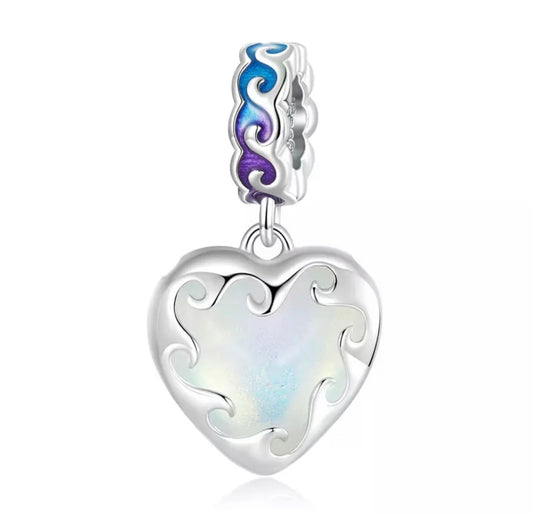 Ocean Heart Charm